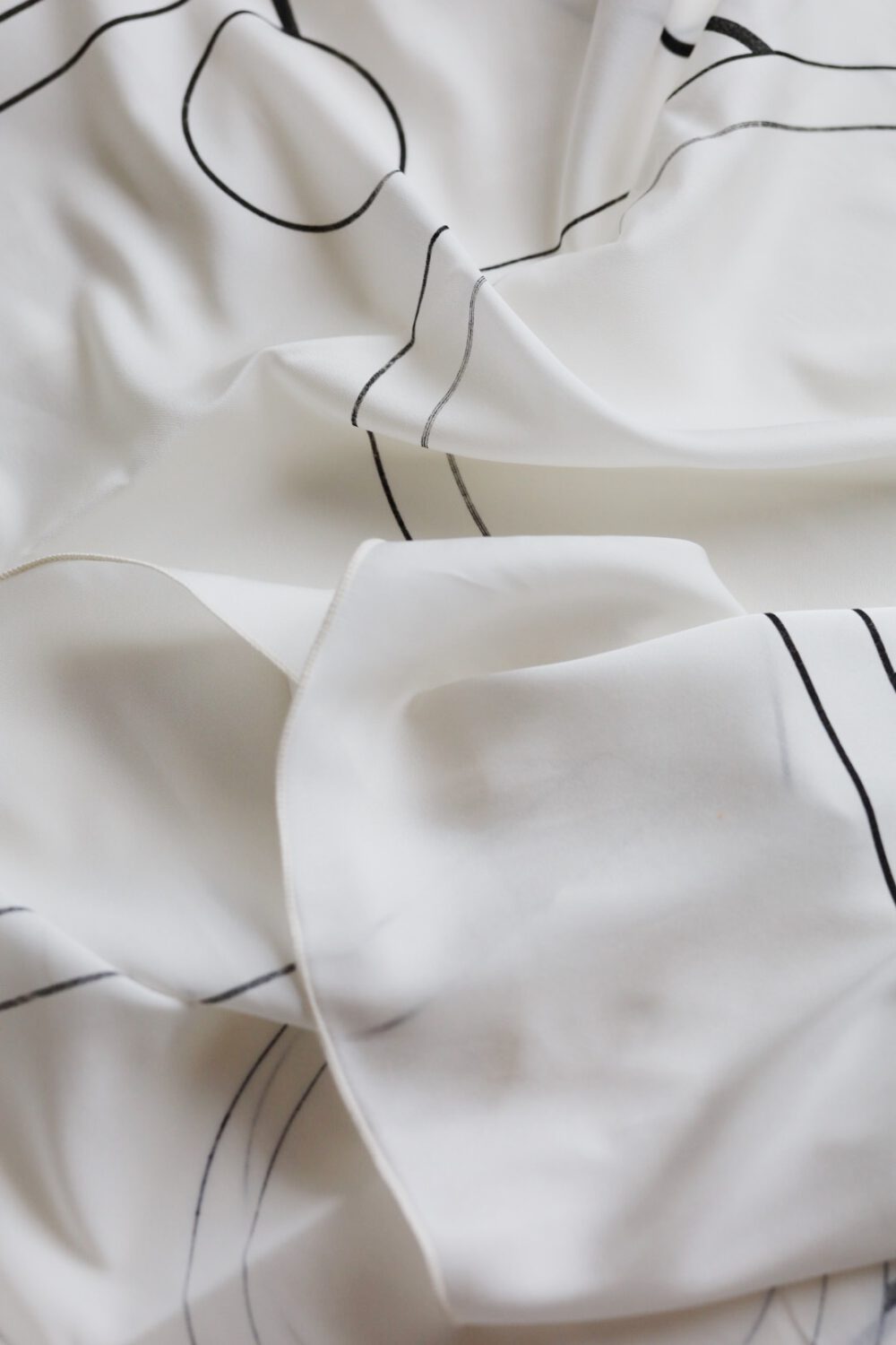 Project Emerge white silk scarf